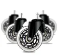addhome Schwerlastrolle 5er Set Bürostuhlrollen 10x22mm Leise Hartbodenrollen 73mm Ø & 35mm, Premium Ersatzrollen für Parkett & Teppich Gaming- & Bürostuhl Set