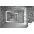 Wallarena Fototapete 3D EFFEKT Ziegel Tunnel Moderne Vlies Tapete Wohnzimmer Schlafzimmer, Glatt, 3D-Optik, Vliestapete grau Stein Wohnzimmer Schlafzimmer Küche Tapete + Kleister grau 4.16 m x 2.9 m
