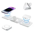REAGLE Ladestation 3in1 Apple Watch MagSafe Ladegerät Induktive Wireless Charger