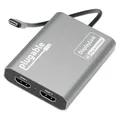 Plugable USB C auf HDMI Adapter, Dual Monitor 4K 60Hz für Apple Mac M1/M2/M3, DisplayLink Mehrere Displays für Thunderbolt MacBook oder iMac, Treiber erforderlich (USBC-6950M)