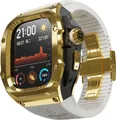 Für Apple Watch Ultra 2 / 1 49mm Silikon Armband Metall Gehäuse Hülle
