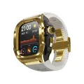 Für Apple Watch Ultra 2 / 1 49mm Hochwertiges Silikon Arm Band Metall Gehäuse