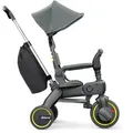 Doona Dreirad Liki Trike S3, Waldgrün, Metall, Kunststoff, 33.9x25.1x33.9 cm, Rückenlehne, Fußstützen, höhenverstellbare Schubstange, Outdoor Spielzeug, Kinderfahrzeuge, Dreiräder