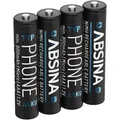 Absina Akku AAA Phone, 1,2 V, 800 mAh, AAA, NiMH, 4 Stück