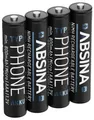 Absina Micro (AAA)-Akku NiMH 1.2V 4St.