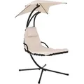 Home Deluxe - Schwebeliege Mit Sonnendach San Remo Poly Rattan Hängesessel Hängekorb