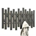 DanDiBo Wandgarderobe Schwarz Metall Modern 96637 Garderobe Wand mit Haken Garderobenleiste Hakenleiste Garderobenhaken
