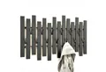 DanDiBo Wandgarderobe Schwarz Metall Modern 96637 Garderobe Wand mit Haken Garderobenleiste (Paneel), Hakenleiste Garderobenhaken Schmal auch als Handtuchhalter geeignet