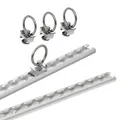2x Airlineschiene 60cm mit 4x Fitting inkl 14x Schrauben 30 Grad F Max 8,31 kN