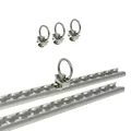 Zurrschienen Set 2x60cm 6-teilig inkl 4x Fitting mit Öse & Befestigungsmaterial