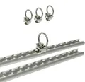 2x PROPLUS 342178 ALU Zurrschiene 60cm + 4 Fitting Öse & Befestigungsmaterial