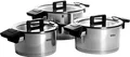 WOLL Topf-Set Concept, Edelstahl 18/10 (Set, 6-tlg), 5 mm dicker, vollständig gekapselter Boden