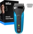 Braun Series 3 Elektro-Rasierer Herren, Rasierapparat mit 3 Flexiblen Klingen