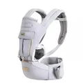 6 in 1 Ergonomische Babytrage Kindertrage mit Hüftsitz Lordosenstütze Grau