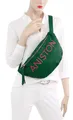 Aniston by BAUR Umhängetasche, mit gesticktem Schriftzug, grün-pink