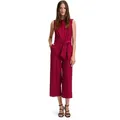 Overall BETTY BARCLAY "Betty Barclay Damen Jumpsuit mit Eingrifftaschen", Damen, Gr. 46, Normalgrößen, rot (beet rot), Obermaterial: 88% Polyester, 12% Elasthan., feminin, figurumspielend, Rundhals, ohne Ärmel, Overalls, Form