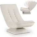 Juskys Relaxsessel Korsika - Cord-Bezug, ergonomisch, 5-lagiges Polster, 360° drehbar - Beige - Beige
