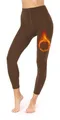 Merry Style Thermo Leggings Damen Gefütterte Thermoleggings Thermohose Damen Winter Leggings Damen Warm Outdoor Leggings für Damen Gefütterte MS-ATX-441 (Braun, XS/S)