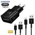 2x 0,8m Original Samsung USB-C Schnellladekabel + Original Schnelllade Adapter 