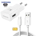 1x 0,8m Original Samsung USB-C Schnellladekabel + 1x Original schnellade Adapter