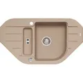 Alveus Niagara - Granit-Spüle 900x500 mm, mit Ablaufsystembedienung, beige 1090939 - Beige