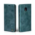 LBH Handyhülle für Samsung Galaxy J5 (2017) in Petrol Blau mit Karten- und Geldfach Smartphone Hülle mit Standfunktion Flip Case Schutzhülle Magnetverschluss Vintage