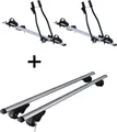 2x Fahrradträger SAGITTAR + Dachträger Rio 120 kompatibel mit für Skoda Roomster 5J ab '06