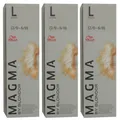 Wella Magma 3 x 120 g L /01 Limoncello aufhellende Strähnen Haarfarbe Set