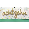 Perleberg Grußkarten 18 Geburtstag Volljährigkeit Lettering Surprise GeldkarteGutscheink