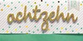Perleberg hochwertige Geburtstagskarte zum 18. Geburtstag mit Lettering - Karte zum Geburtstag mit Umschlag - schöne Geburtstagskarten 11 x 22 cm - Karte Geburtstag für eine gelungene Überraschung