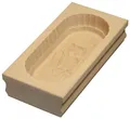 2 x Butterform eckig Buttermodel aus Ahornholz für 250 g Butter Motiv: Eule