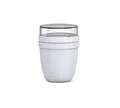 Mepal - Lunchpot Ellipse Mini - Praktischer Joghurtbecher & Müslibecher - Unterteilung für Joghurt & Müsli - Geeignet für Gefrierschrank, Mikrowelle & Spülmaschine - 300 ml + 120 ml - Cool Grey