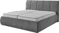 Polsterbett HARPER SIYA LF 180x200 cm silber Doppelbett