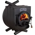 Bruno® Werkstattofen Pyro II mit Herdplatte schwarz 16 kW Stahl A - Schwarz