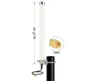LTE Antenne SMA Stecker 2 - 6,5 dBi 27 cm omnidirektional starr Mastmontage weiß outdoor
