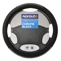 Norauto Lenkradhhülle schwarz-chrom, 1 Stück