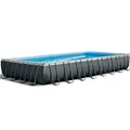 Intex Frame Swimming Pool Set "Ultra Quadra XTR", anthrazit, 975 x 488 x 132 cm, Inkl. Sandfilteranlage