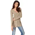 heine Strickjacke Feinstrickjacke beige|braun 38