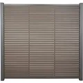 T&J BPC-Steckzaun Hörvig 180 cm x 180 cm Schokobraun-Anthrazit