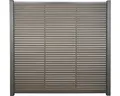 Zaun Hauptelement Hörvig BPC-Stecksystem Rahmen anthrazit 180 x 180 cm schokobra