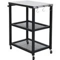 Taino Netis Grillwagen Grilltisch Rollwagen Grillständer Klein Mit Rollen Outdoor Balkon Garten Terrasse Schwarz