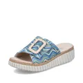 Rieker Damen Klassische Sandalen 69253, Frauen Sandalen,Sommerschuhe,Freizeitschuhe,offene Schuhe,Strandschuhe,Multi (90),38 EU / 5 UK