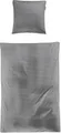Irisette Mako-Satin Bettwäsche-Garnitur Tokio 8607 Farbe grau Größe 155x200+80x80