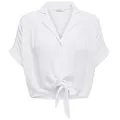 ONLY Langarmbluse Bluse Paula - Regular Fit weiß M