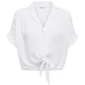 ONLY Blusentop ONLPAULA LIFE S/S TIE SHIRT WVN NOO M