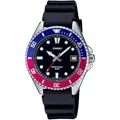 Casio MDV10-1A2V Unisex Tauch-inspirierte 38 mm Gummiband schwarzes Zifferblatt Sportuhr Schwarz Freizeitsport MDV-10-1A2VDF