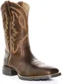 Ariat Hybrid Ranchwrk Wasserfest Wadenlang Herren Stiefel IN Brown Blau EU 41-46