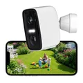 Rollei Überwachungskamera Wireless Security Cam 2K V2 Kabellose Kamera Überwachung Aussen Bewegungs und Körpererkennung Zwei Wege Audio IP65 Wetterfest Überwachungskamera-Kamera-Überwachung-Aussen