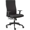 Bürodrehstuhl m.Synchrontechnik schwarz 420-530mm m.Armlehnen Trgf.110kg - Schwarz