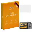 atFoliX Panzerfolie kompatibel mit Panasonic Lumix DMC-TZ41 Schutzfolie, entspiegelnde und stoßdämpfende FX Folie (3X)